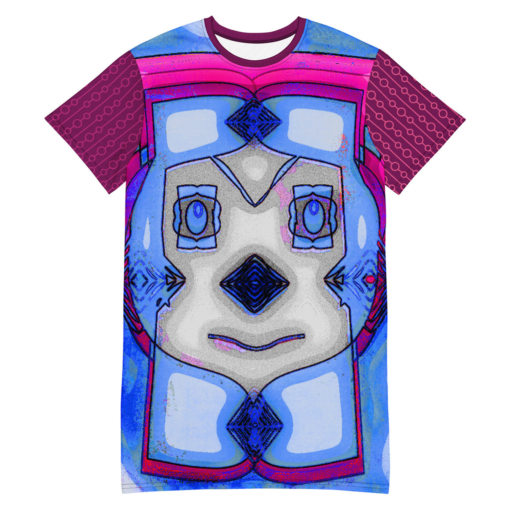 Tシャツワンピース・アクアツータンボルドー袖【CA012- TOP013】