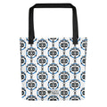 トートバック・青輪イジドール模様白地【CA001- TB001】