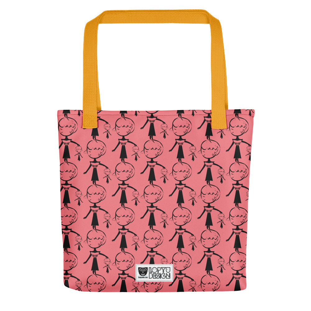 トートバック・マダムペシェーラ模様ピンク地【CA015- TB011】