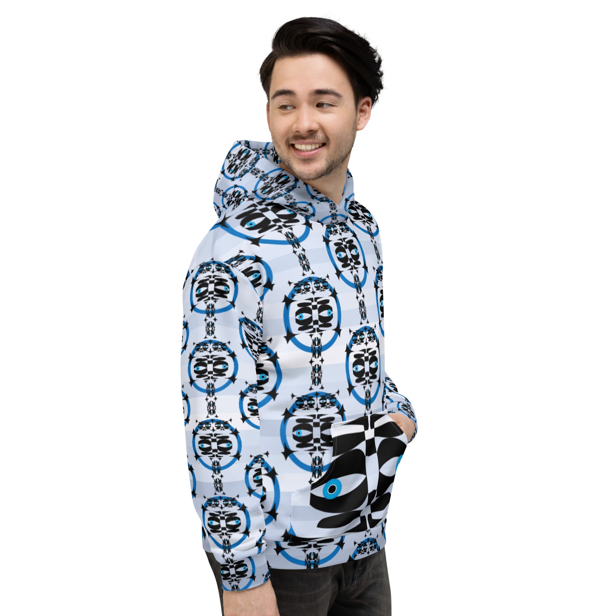 ユニセックスパーカー・青輪イジドールクールモダン【CA001- PKU022】