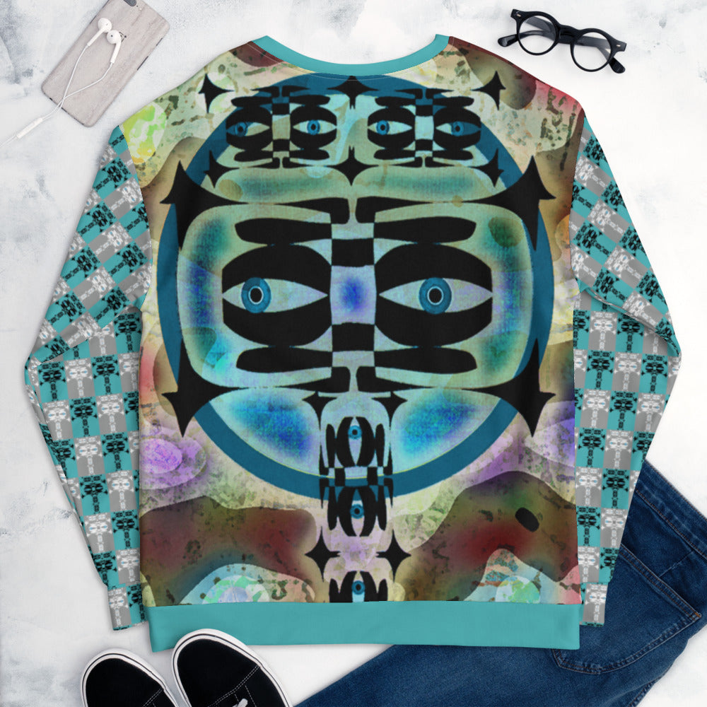 ユニセックススウェット・マーブルイジドール格子袖【CA001- SWU005】