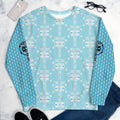 ユニセックススウェット・イジドール模様水色【CA001- SWU002】