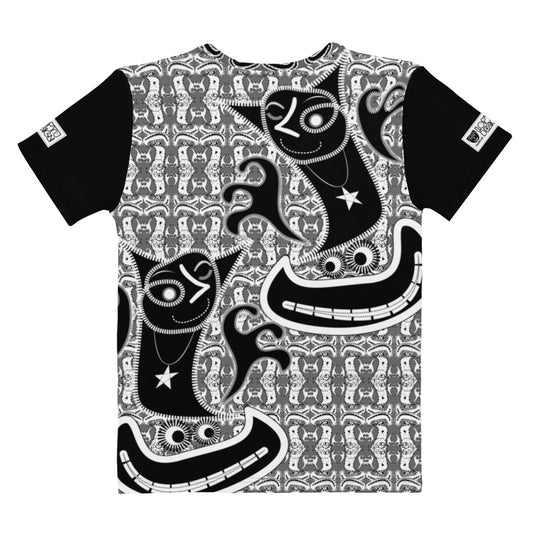 レディースクールネックTシャツ・大王ジェニーモノクロ【CA005- TCNL02】