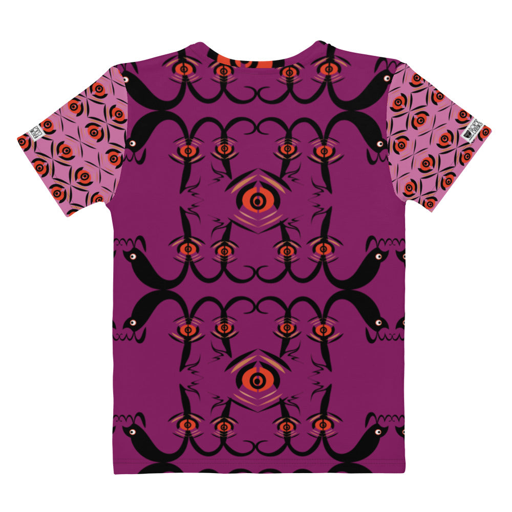 レディースTシャツ･プルノウピーコック紫【CA071- TCNL019】