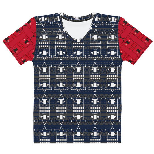 レディースTシャツ・トートカルチャ模様グレー【LG010- TCNL018】