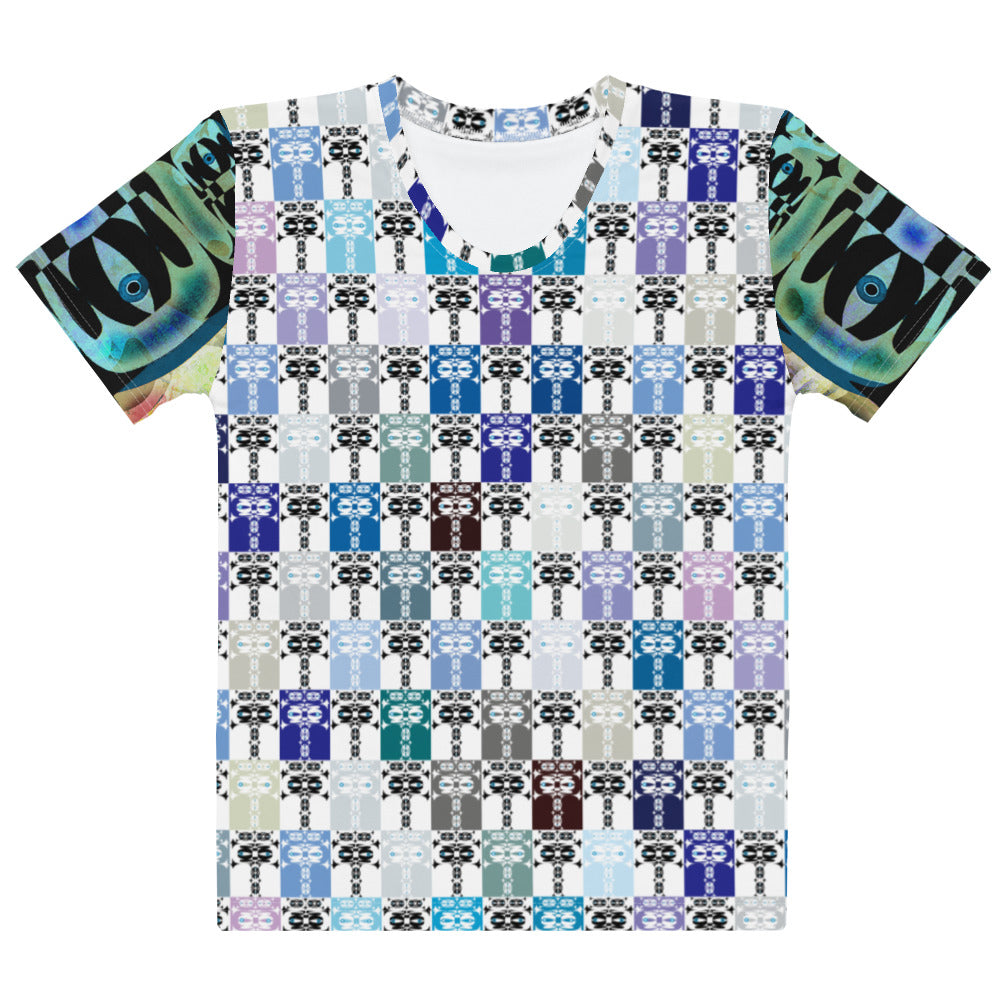 レディースTシャツ・イジドール格子MIXクール【CA001- TATL023】