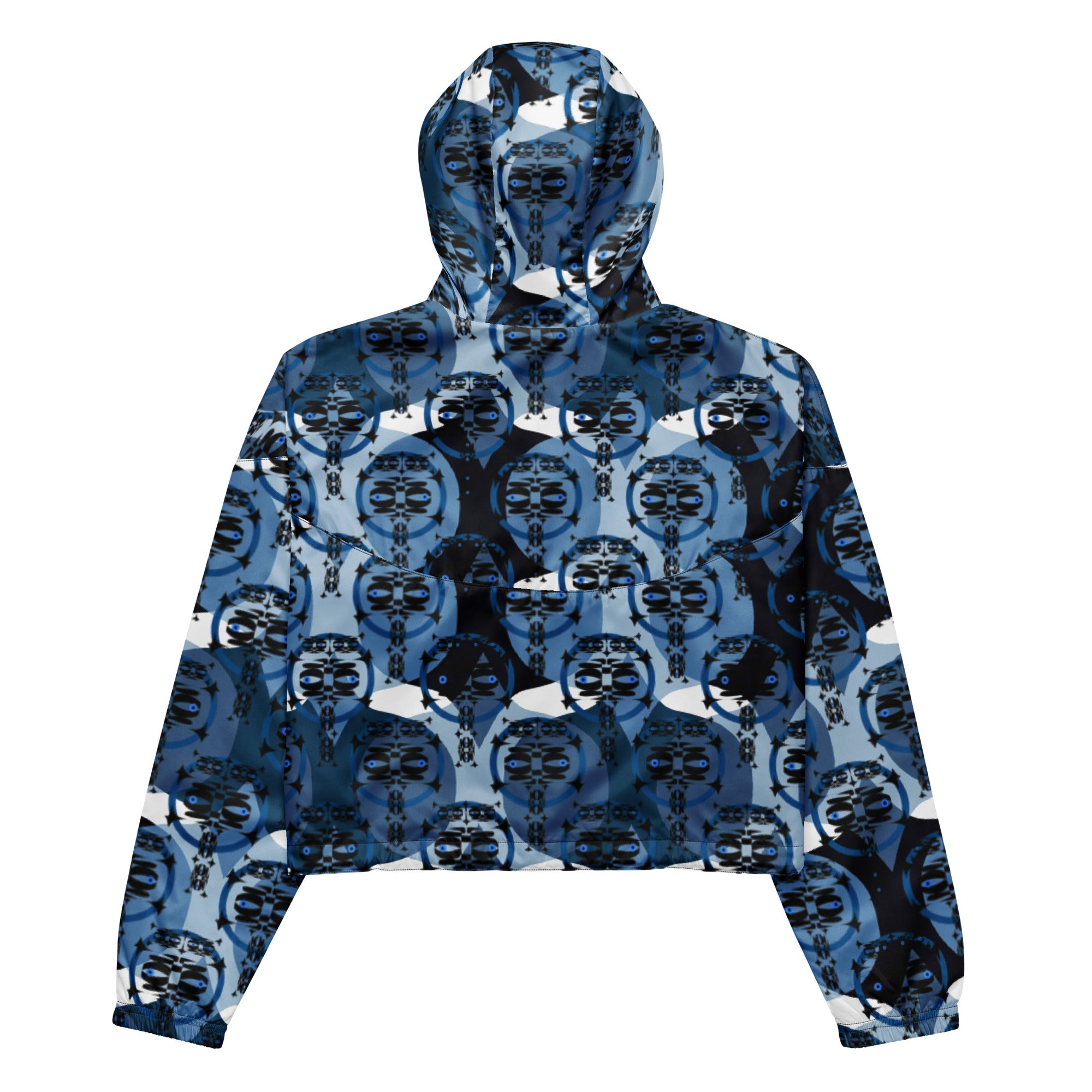 レディース クロップウインドブレーカー・青輪イジドールモダン【CA001- LCWB002】