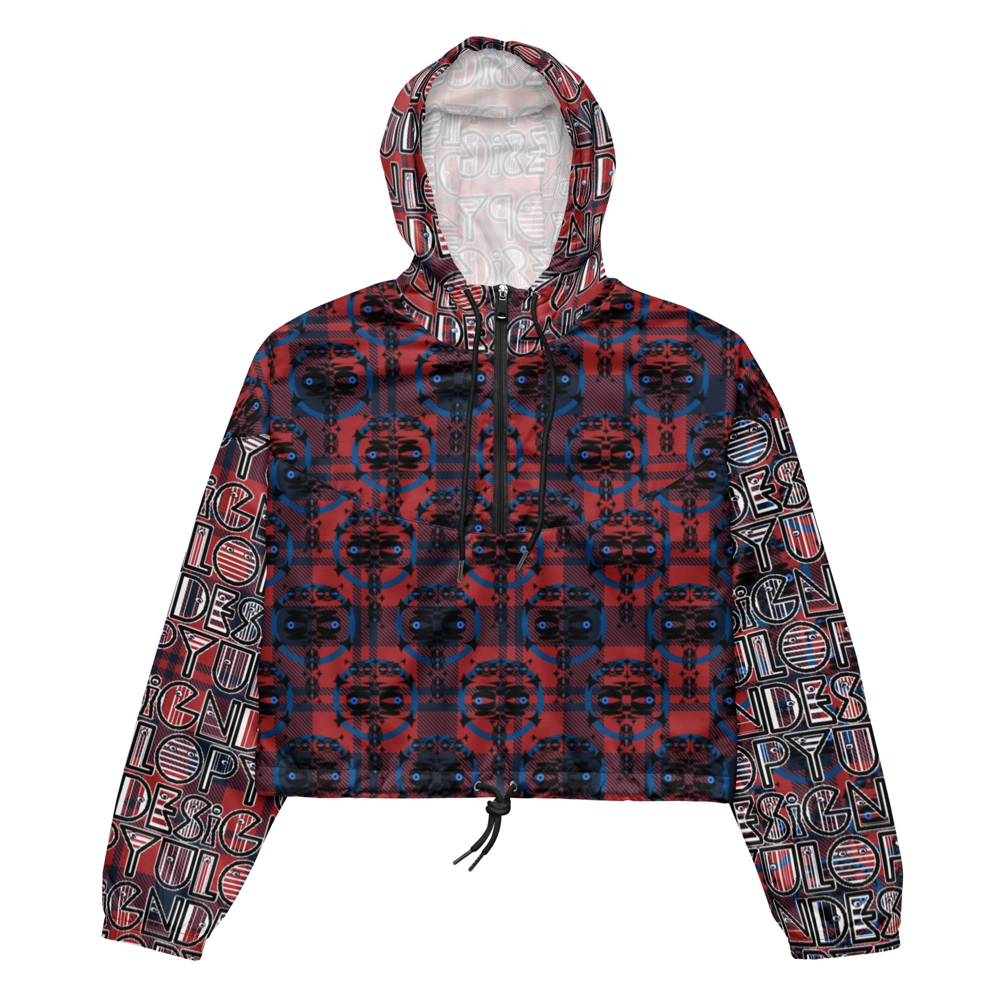 レディース クロップウインドブレーカー・イジドール&ロゴタータンチェック【CA001- LCWB004】