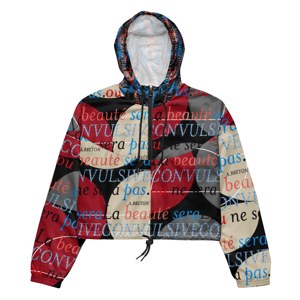 レディース クロップウインドブレーカー・フュードラミ（美は痙攣的であるだろう）タイポモダン【CA075-LCWB007】