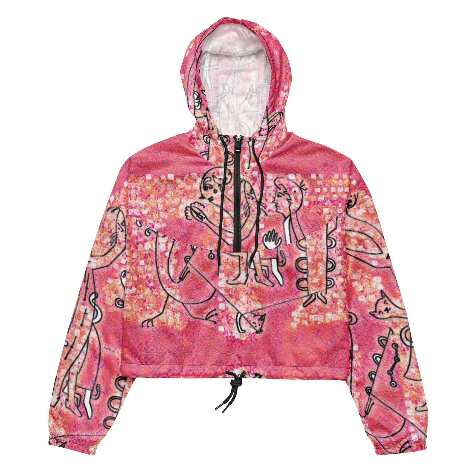 レディース クロップウインドブレーカー・アフタヌーンオピウムREMIXシリーズAO381【AO006-LCWB021】