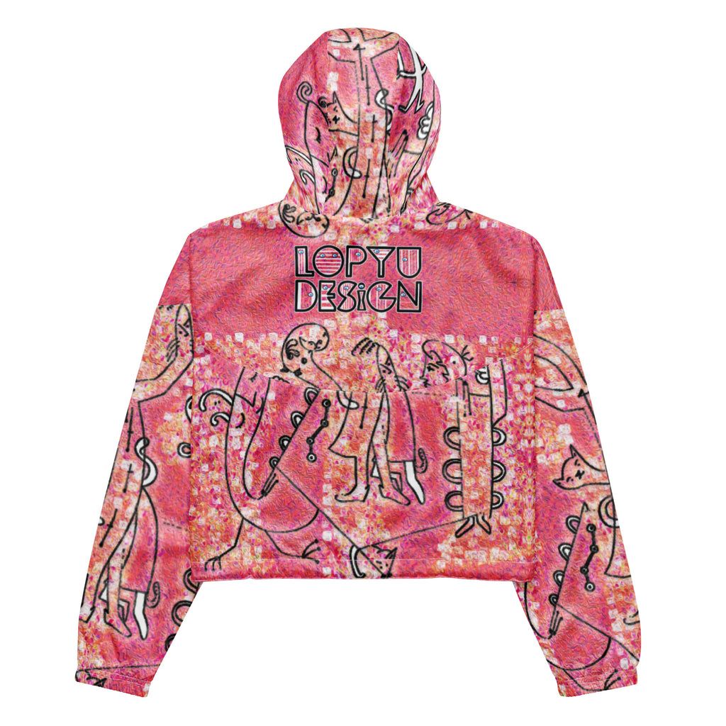 レディース クロップウインドブレーカー・アフタヌーンオピウムREMIXシリーズAO381【AO006-LCWB021】