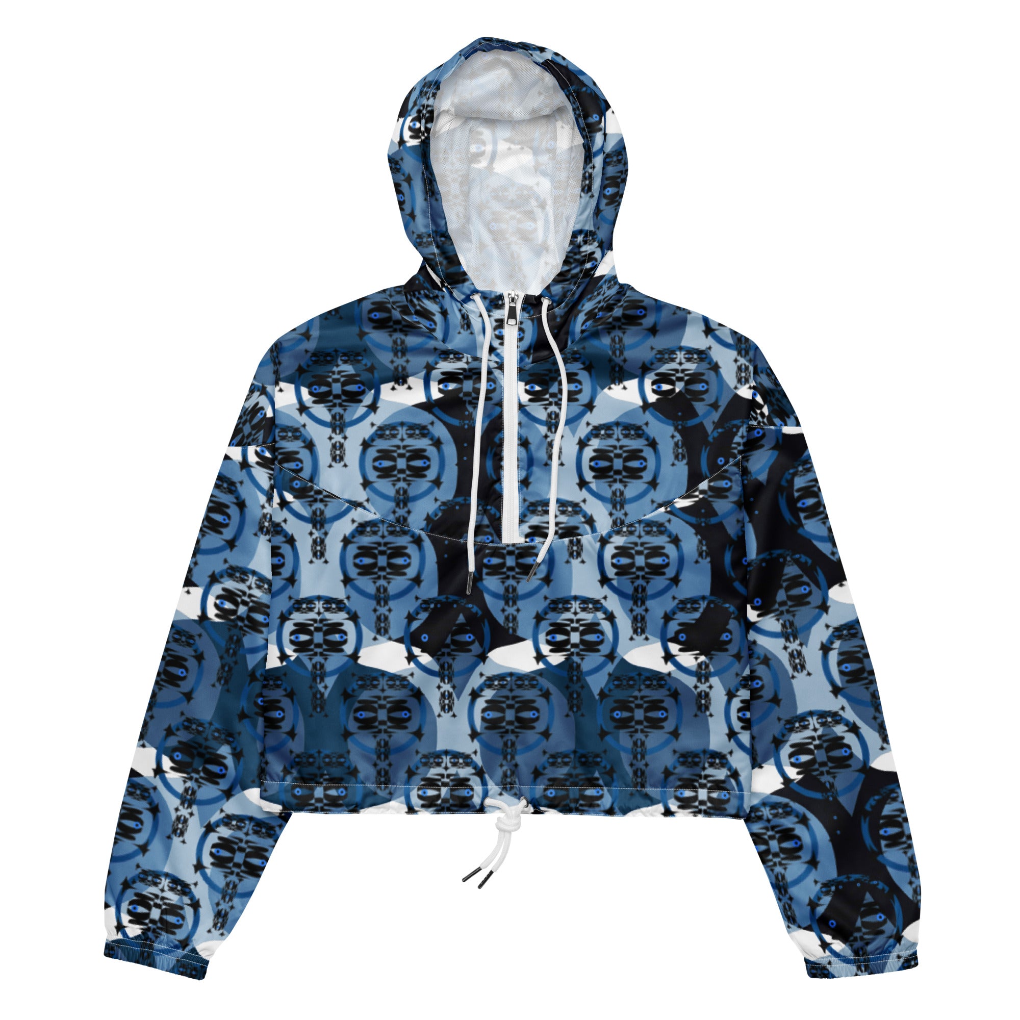 レディース クロップウインドブレーカー・青輪イジドールモダン【CA001- LCWB002】