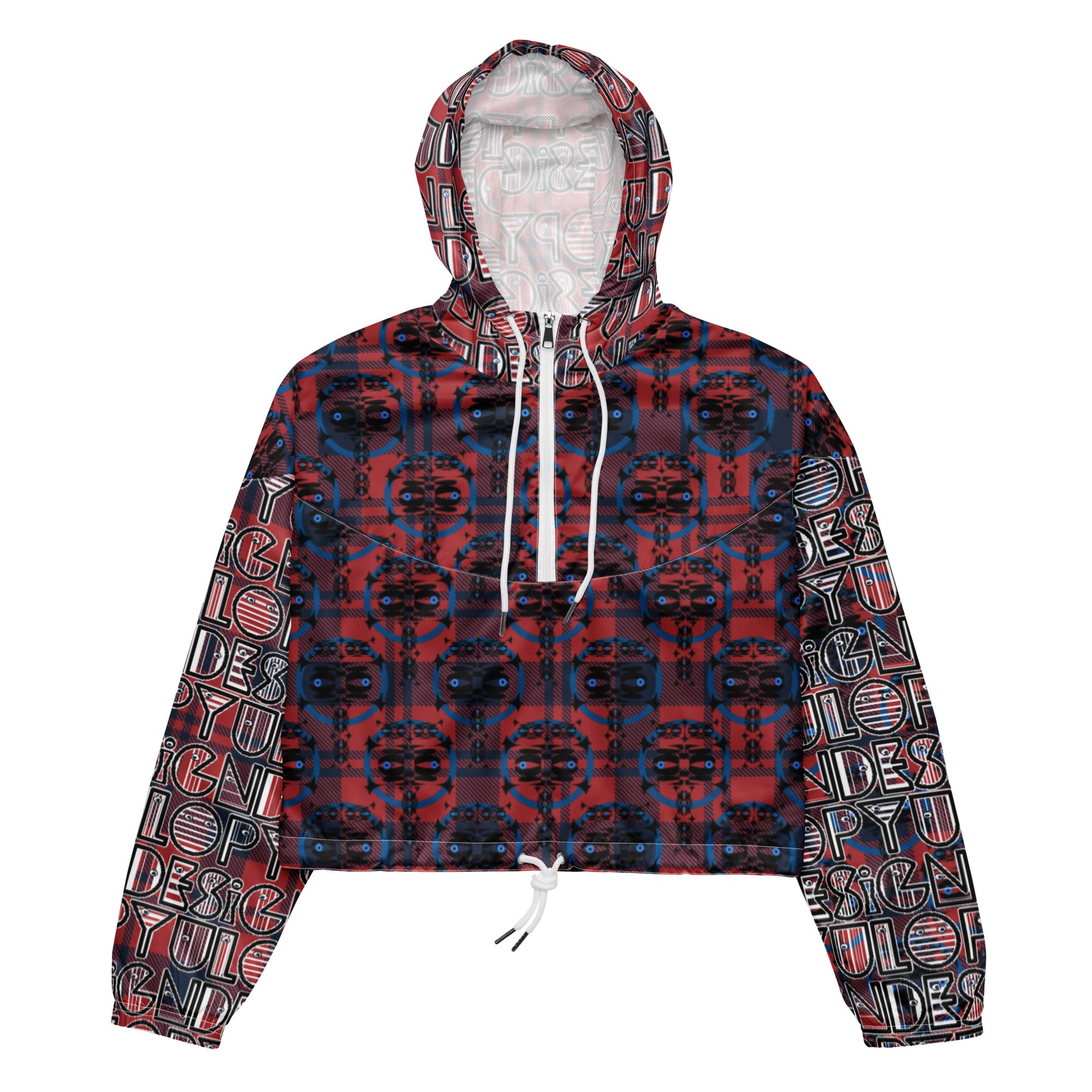 レディース クロップウインドブレーカー・イジドール&ロゴタータンチェック【CA001- LCWB004】