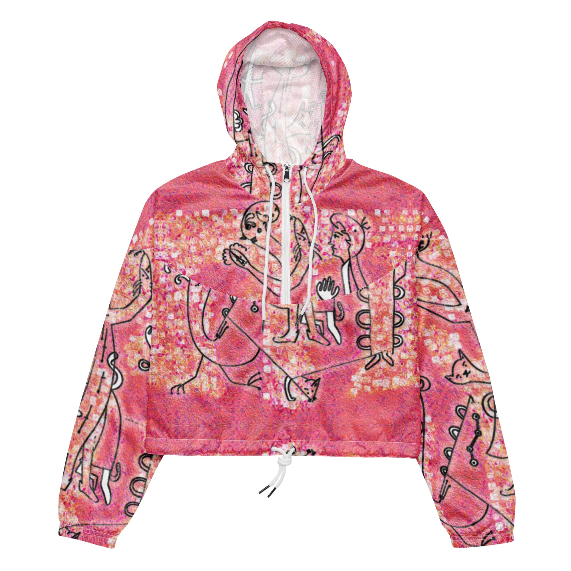 レディース クロップウインドブレーカー・アフタヌーンオピウムREMIXシリーズAO381【AO006-LCWB021】