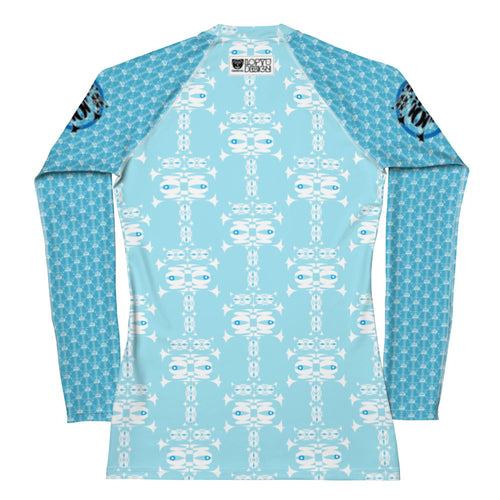 レディースラッシュガード・イジドール模様水色【CA001- RGL003】