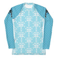 レディースラッシュガード・イジドール模様水色【CA001- RGL003】