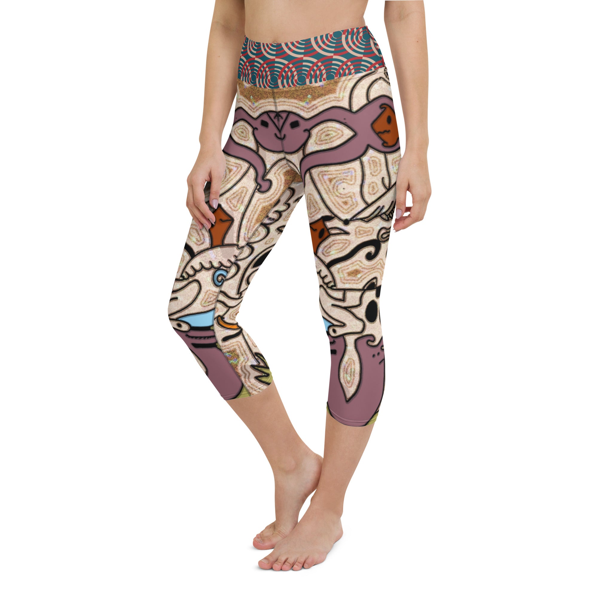 ヨガカプリレギンス・アフタヌーンオピウムRIMIXシリーズAO386【AO003- YCLGL022】