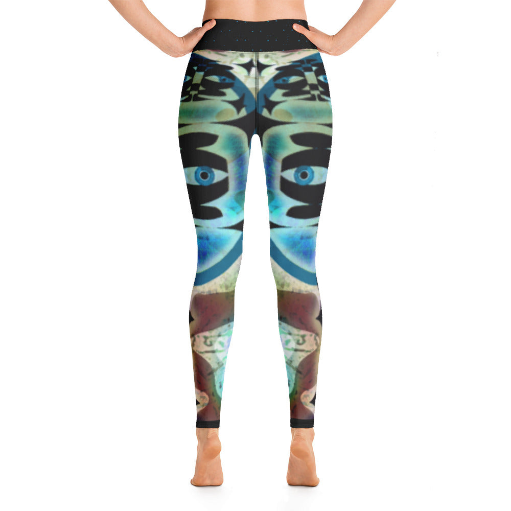 全面プリントヨガレギンス・マーブルイジドール【CA001- YLGL004】