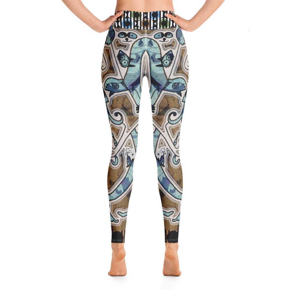 全面プリントヨガレギンス・アフタヌーンオピウムREMIXAO023【AO005- YLGL032】