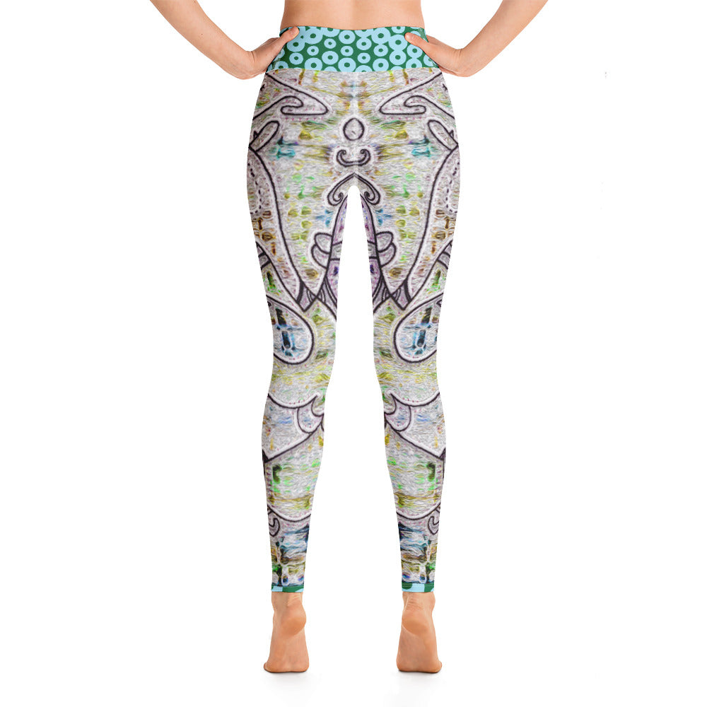 全面プリントヨガレギンス・アフタヌーンオピウムRIMIXシリーズAO050【AO050-YLGL034】