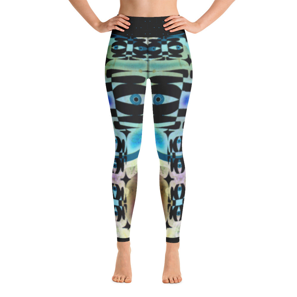 全面プリントヨガレギンス・マーブルイジドール【CA001- YLGL004】