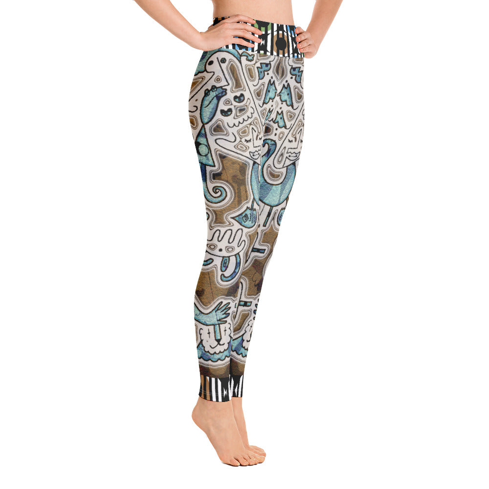 全面プリントヨガレギンス・アフタヌーンオピウムREMIXAO023【AO005- YLGL032】