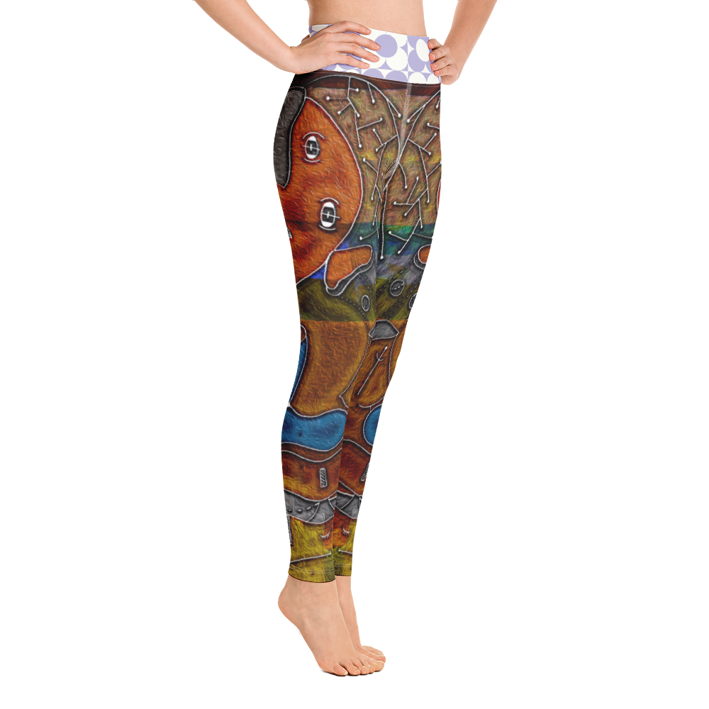 全面プリントヨガレギンス・アフタヌーンオピウムRIMIXシリーズAO430【AO043-YLGL039】