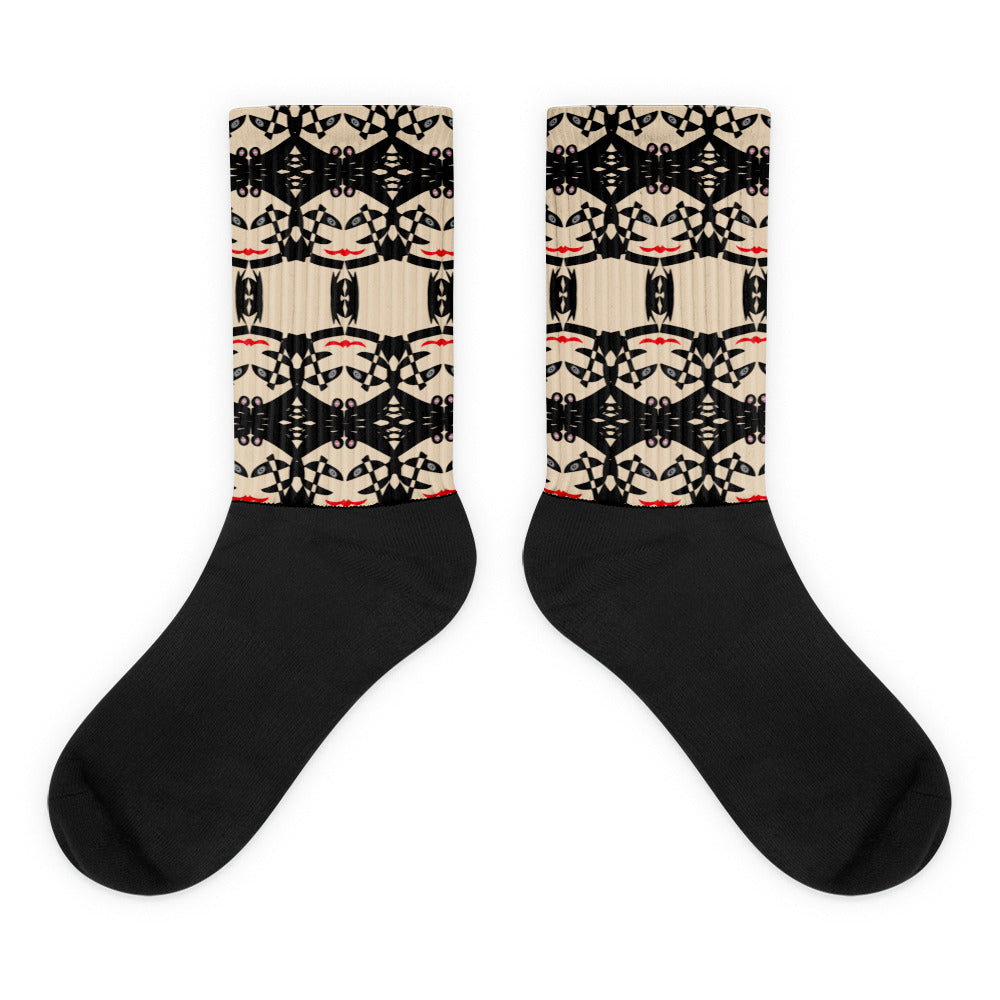 靴下・ボクチャン模様ベージュ地【CA003- SC010】