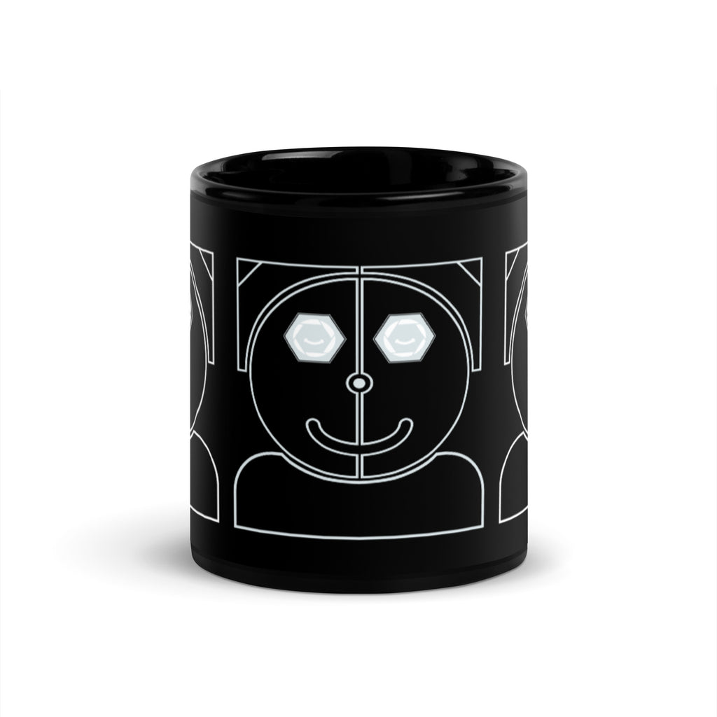 光沢マグカップ（ブラック）・ロピュール君【LD001- MGB001】