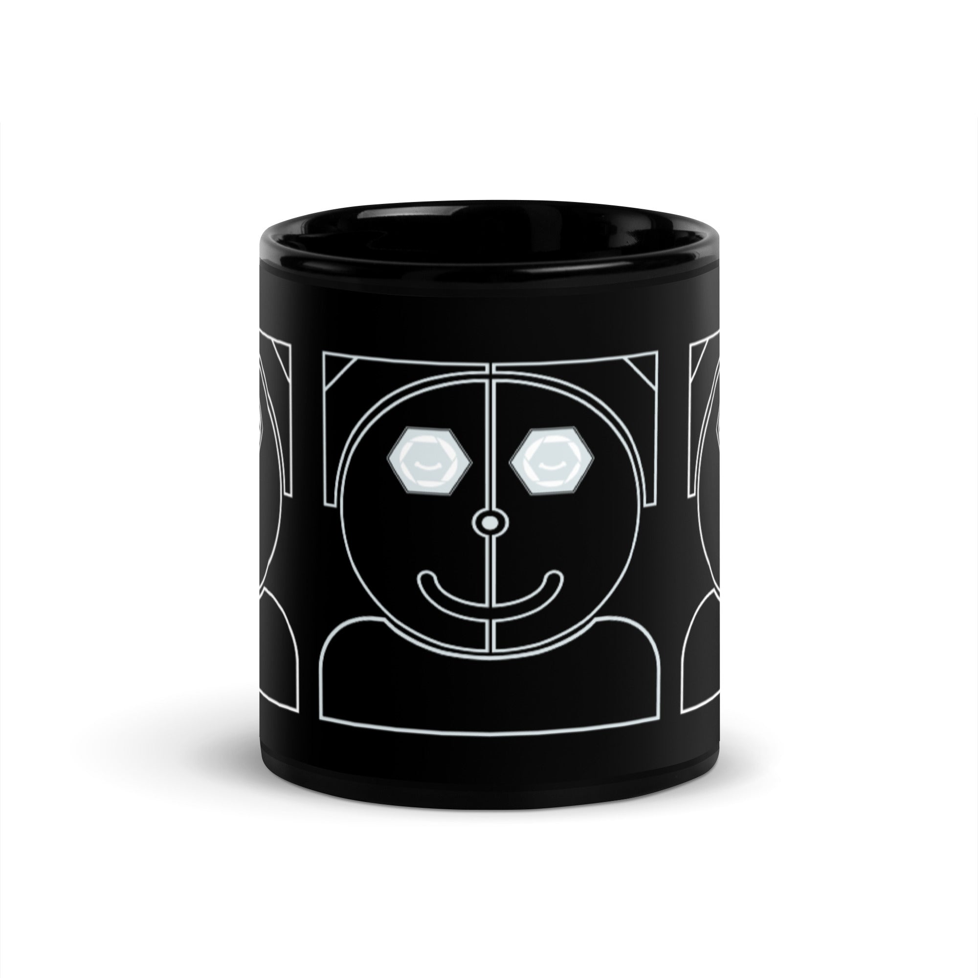 光沢マグカップ（ブラック）・ロピュール君【LD001- MGB001】