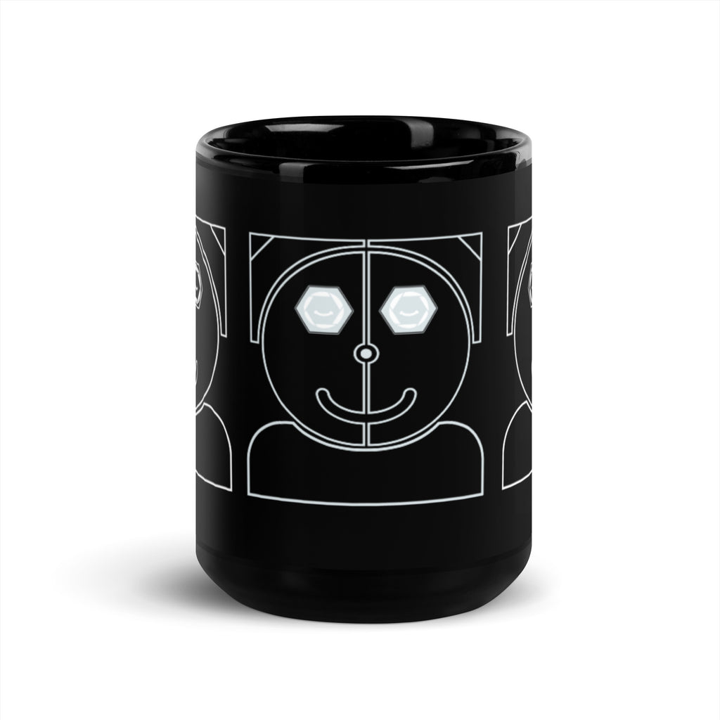 光沢マグカップ（ブラック）・ロピュール君【LD001- MGB001】