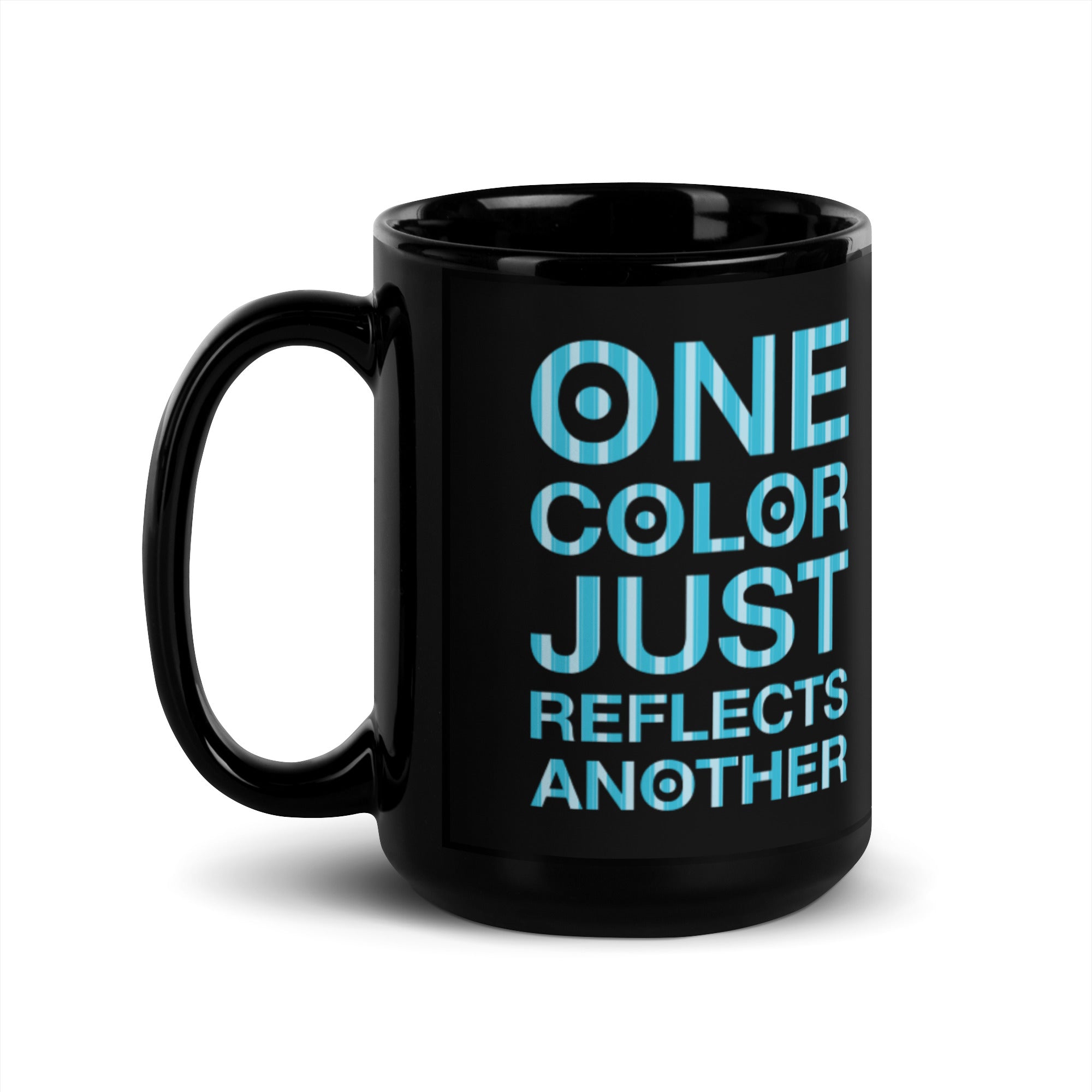 光沢マグカップ（ブラック）・One color just reflects another/ろぴりちゅある【LD020- MGB003】