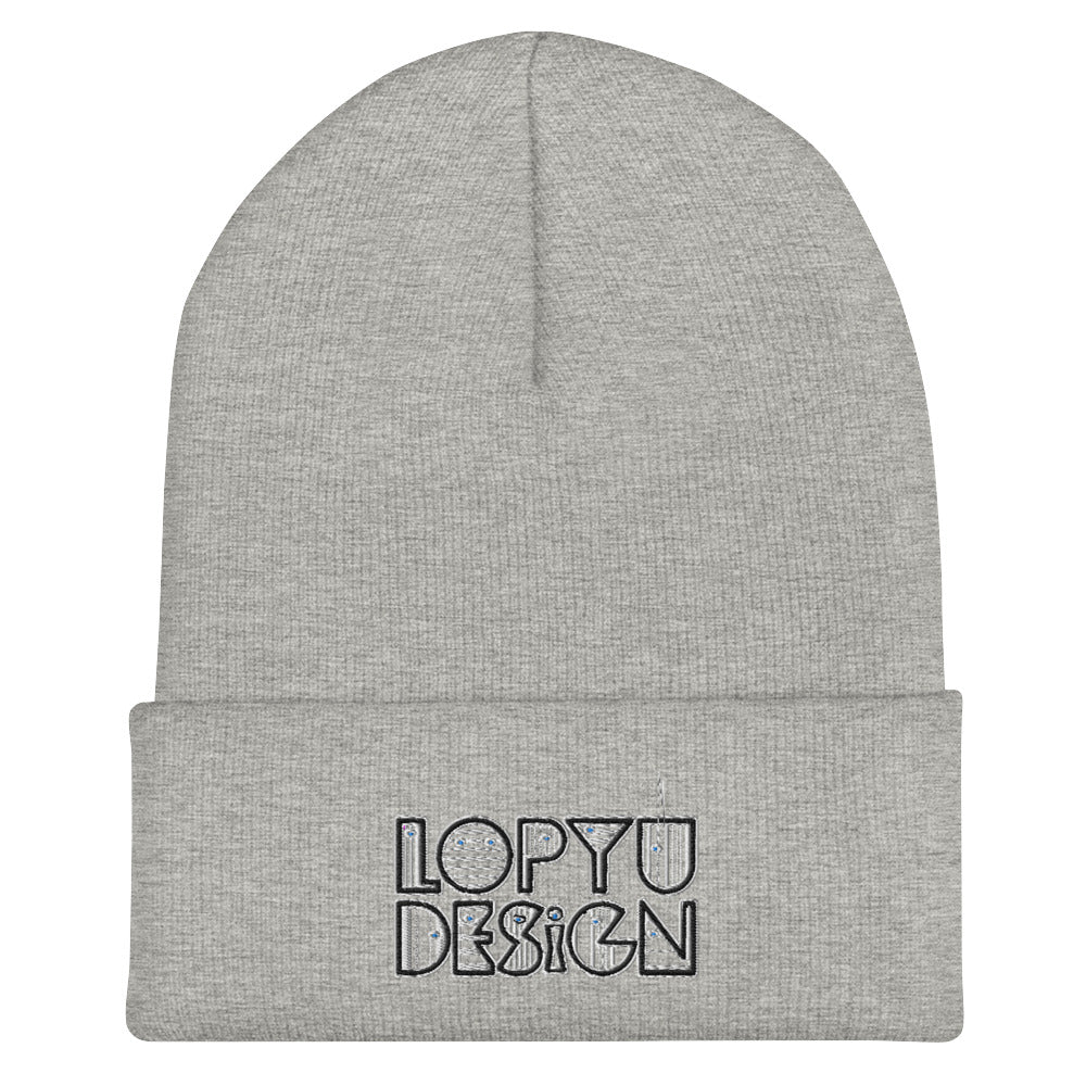 折り込み付きニット帽・LOPYUDESIGNロゴモダン【LD002-FNC002】