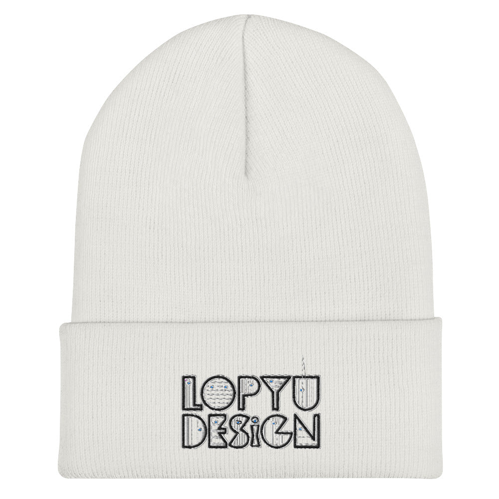 折り込み付きニット帽・LOPYUDESIGNロゴモダン【LD002-FNC002】