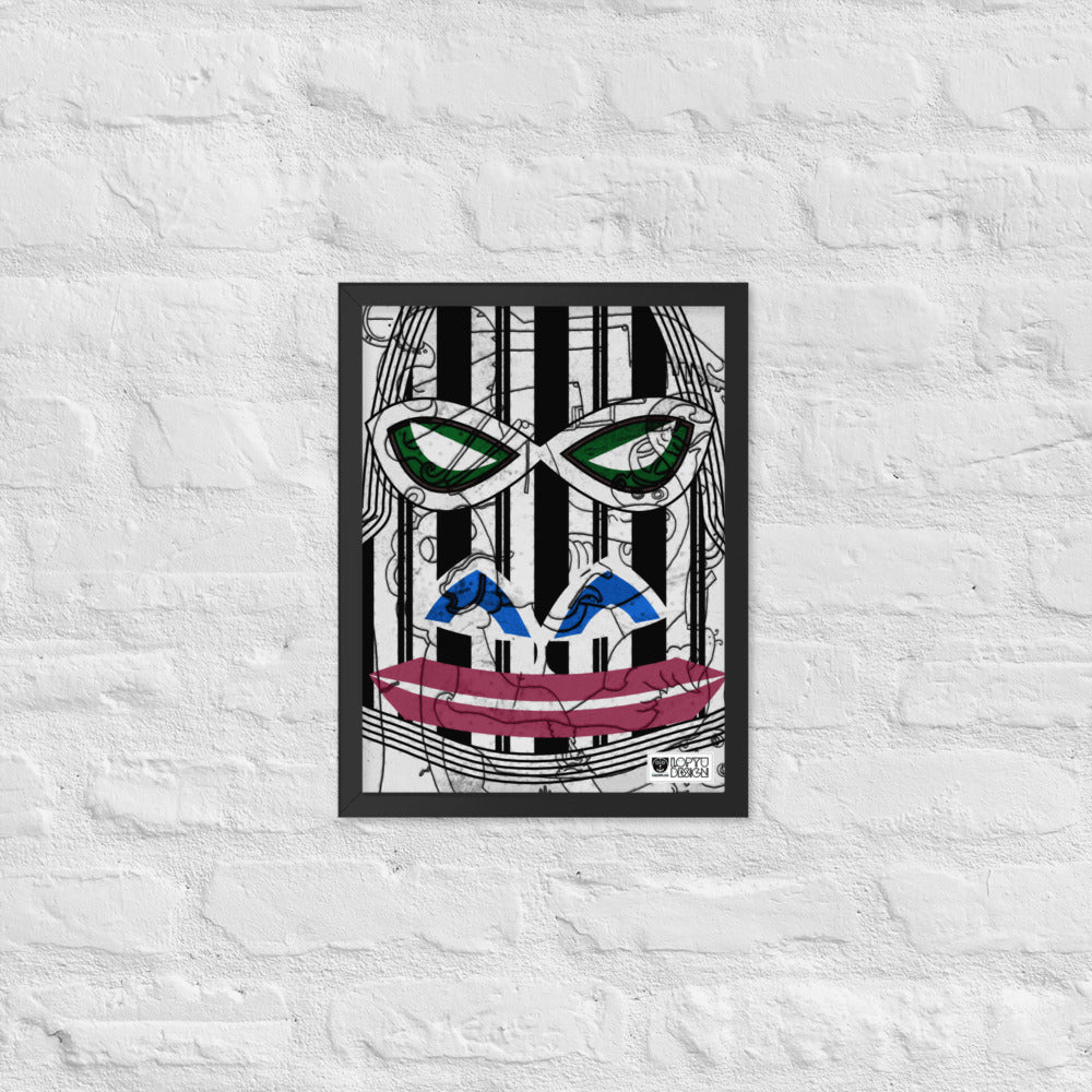 【フレーム付き】強化マットポスター・サイケゴリラダダ【CA031-FP027】