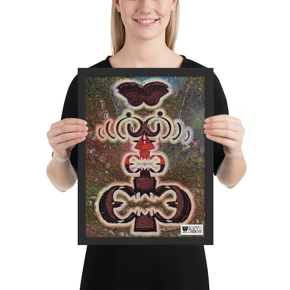 【フレーム付き】強化マットポスター・イラストチョップ「晩秋のファミン」【IC005-FP025】