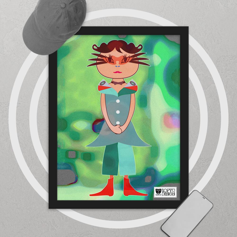 【フレーム付き】強化マットポスター・春を纏うタマビコ【CA074-FP033】