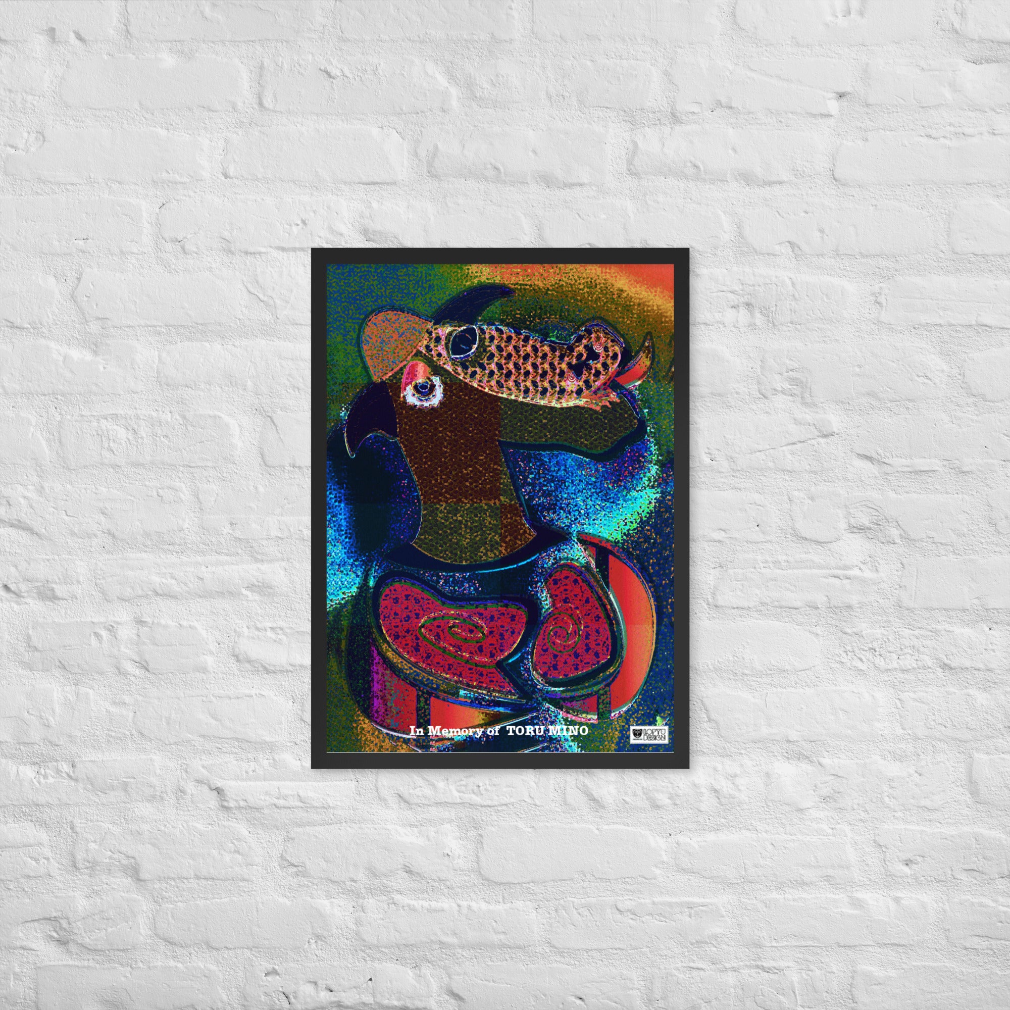 【フレーム付き】強化マットポスター・「IN MEMORY OF TORU MINO」【IL008-FP047】