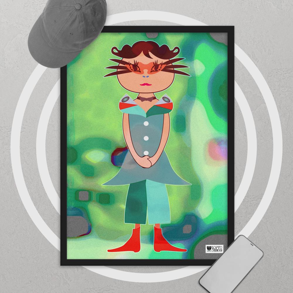 【フレーム付き】強化マットポスター・春を纏うタマビコ【CA074-FP033】