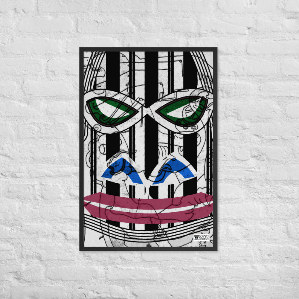 【フレーム付き】強化マットポスター・サイケゴリラダダ【CA031-FP027】