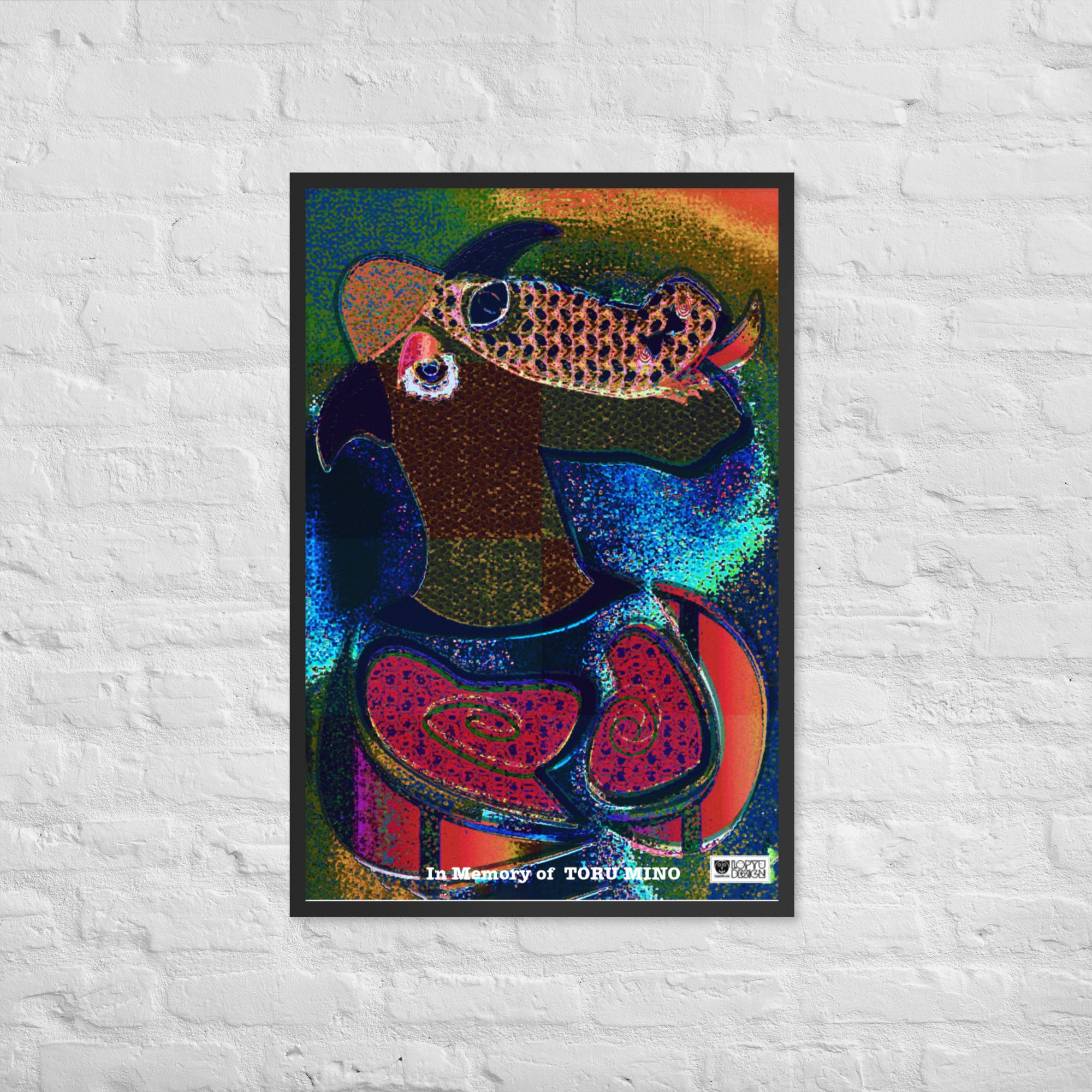 【フレーム付き】強化マットポスター・「IN MEMORY OF TORU MINO」【IL008-FP047】