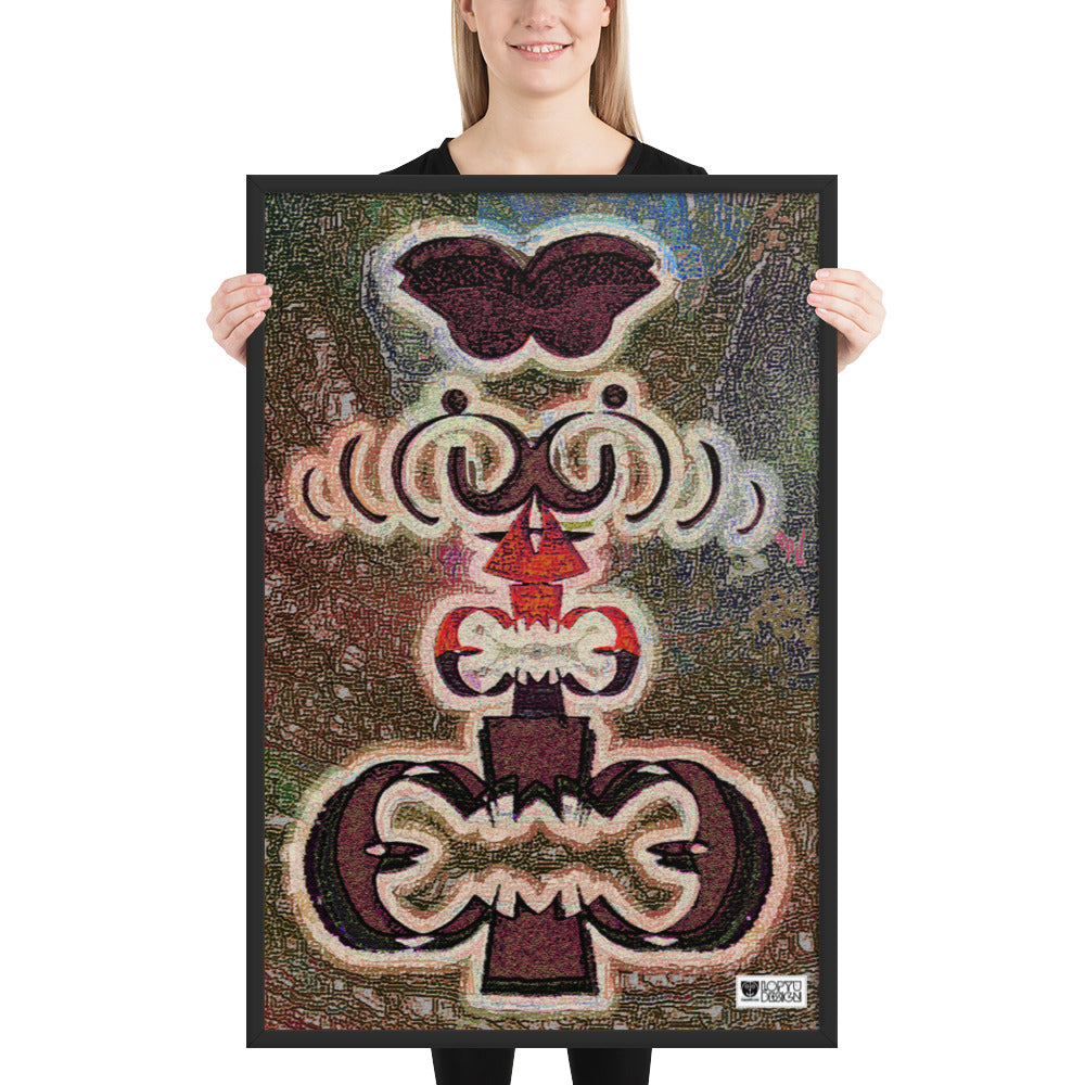 【フレーム付き】強化マットポスター・イラストチョップ「晩秋のファミン」【IC005-FP025】