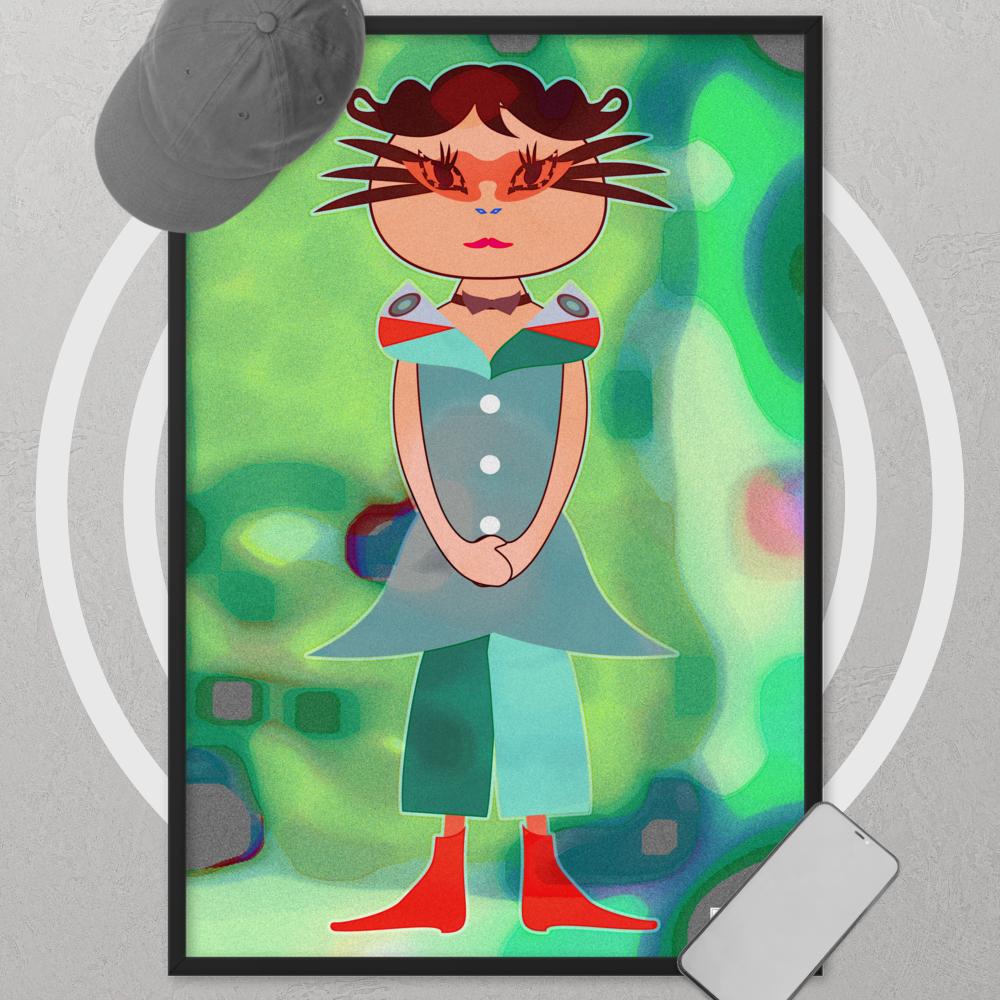 【フレーム付き】強化マットポスター・春を纏うタマビコ【CA074-FP033】