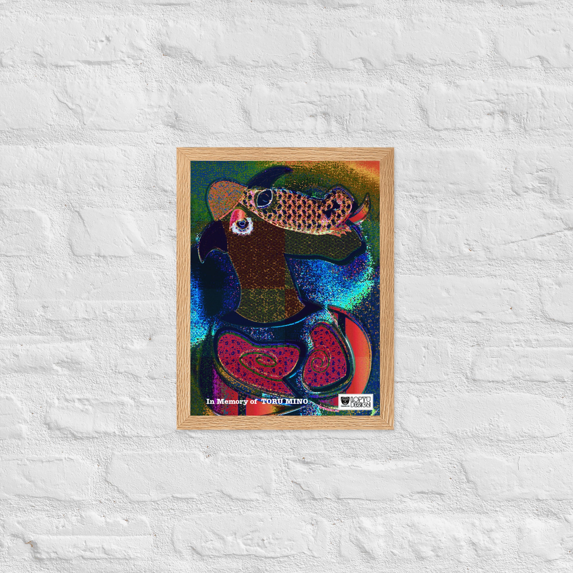 【フレーム付き】強化マットポスター・「IN MEMORY OF TORU MINO」【IL008-FP047】