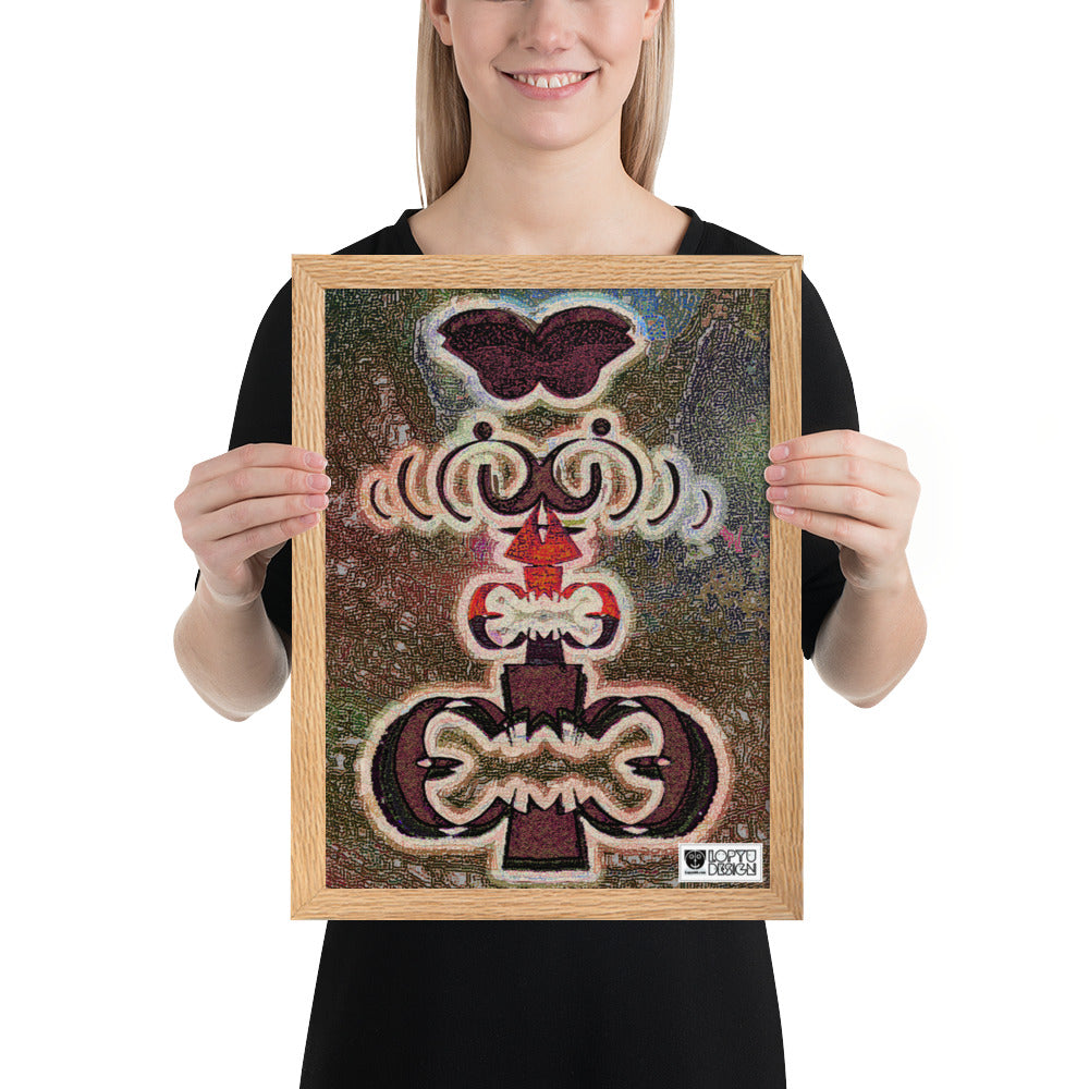 【フレーム付き】強化マットポスター・イラストチョップ「晩秋のファミン」【IC005-FP025】