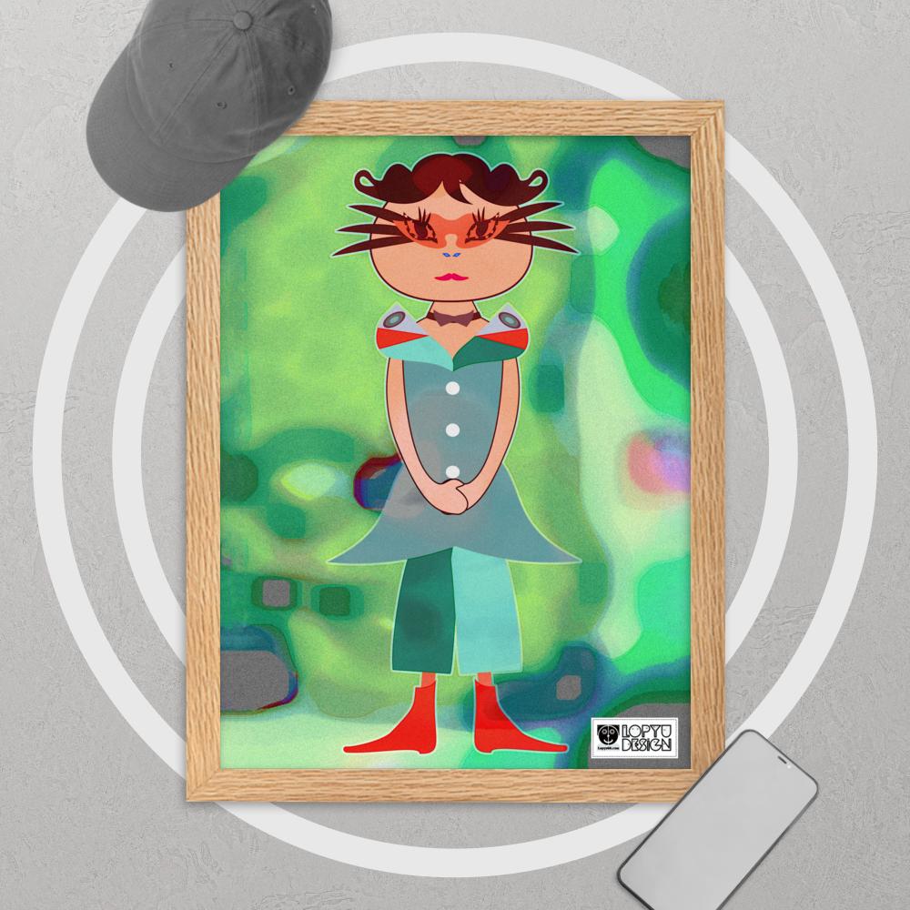 【フレーム付き】強化マットポスター・春を纏うタマビコ【CA074-FP033】