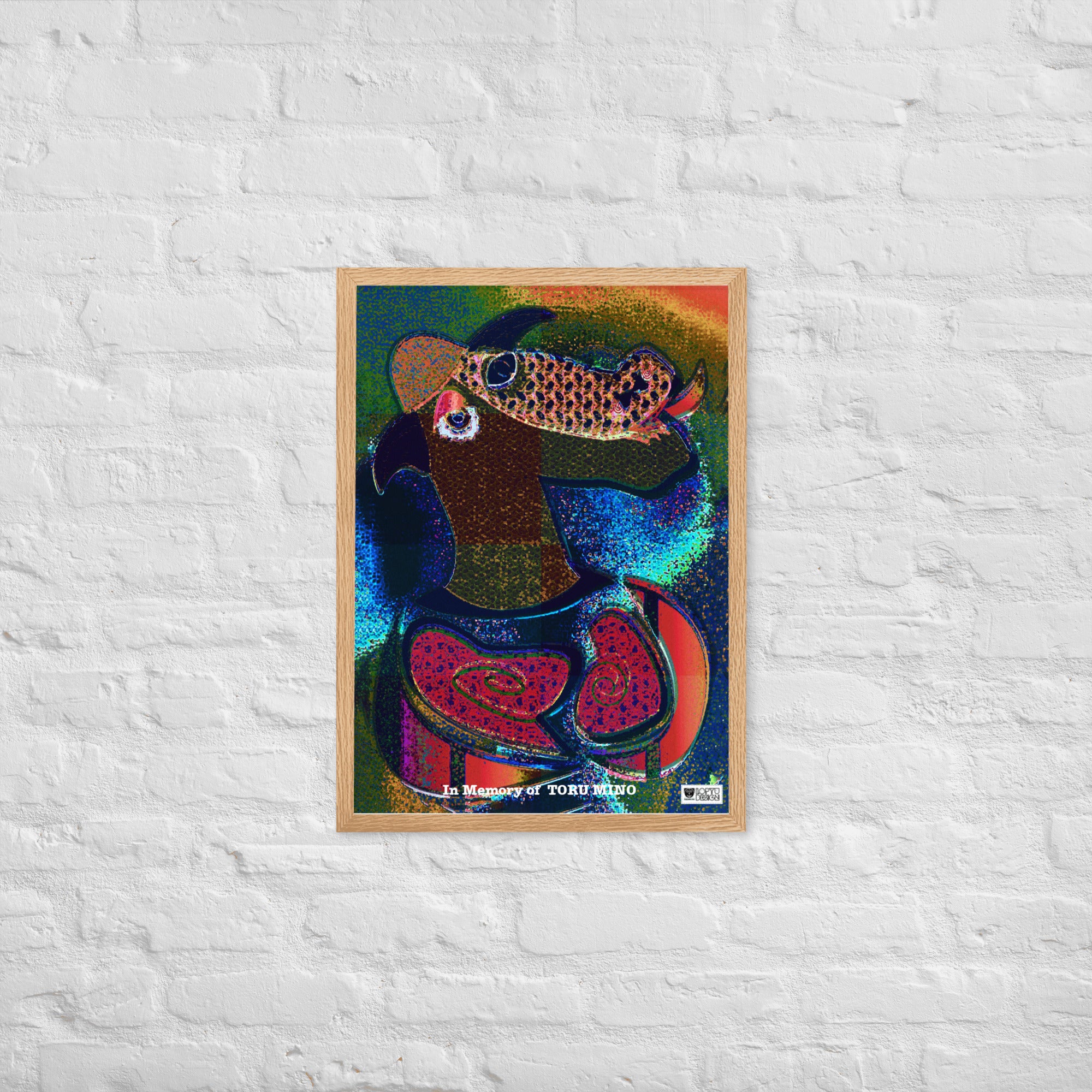 【フレーム付き】強化マットポスター・「IN MEMORY OF TORU MINO」【IL008-FP047】