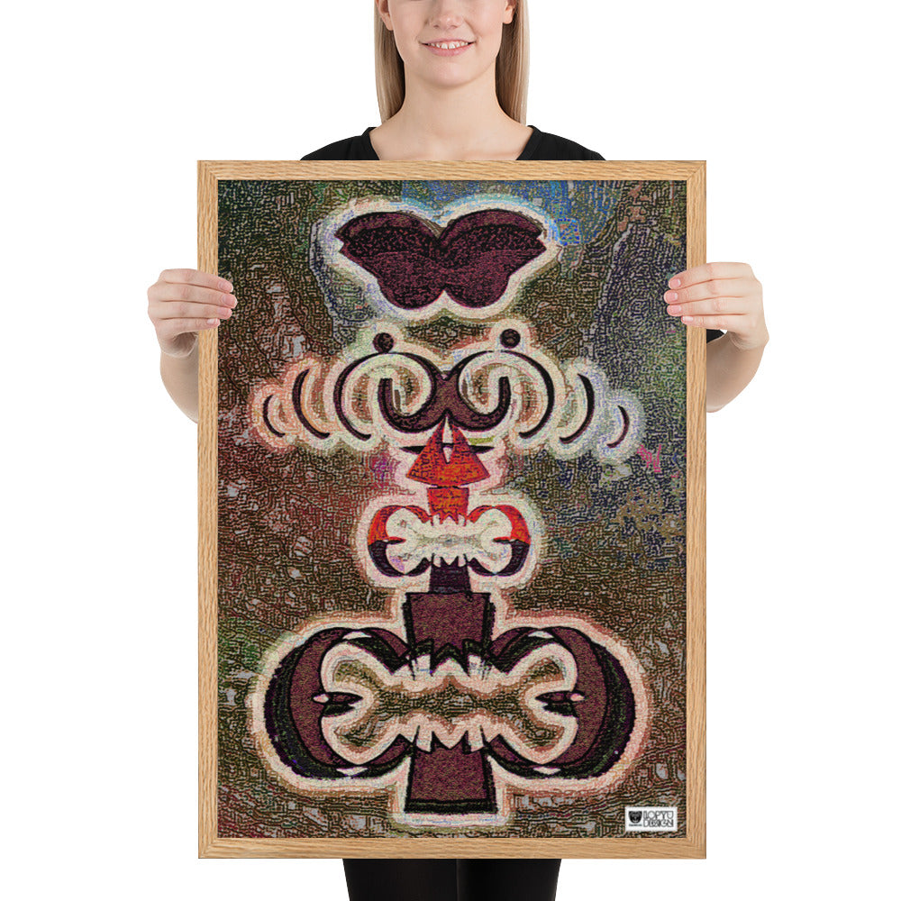 【フレーム付き】強化マットポスター・イラストチョップ「晩秋のファミン」【IC005-FP025】