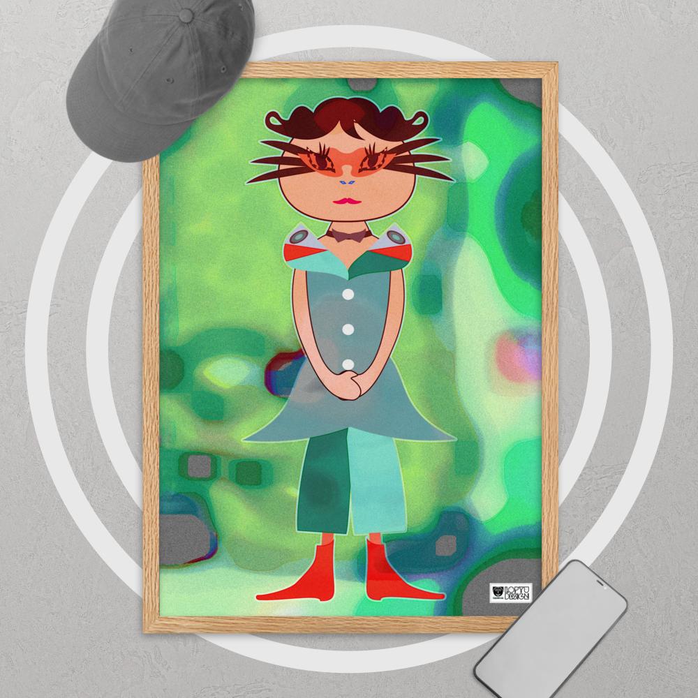 【フレーム付き】強化マットポスター・春を纏うタマビコ【CA074-FP033】