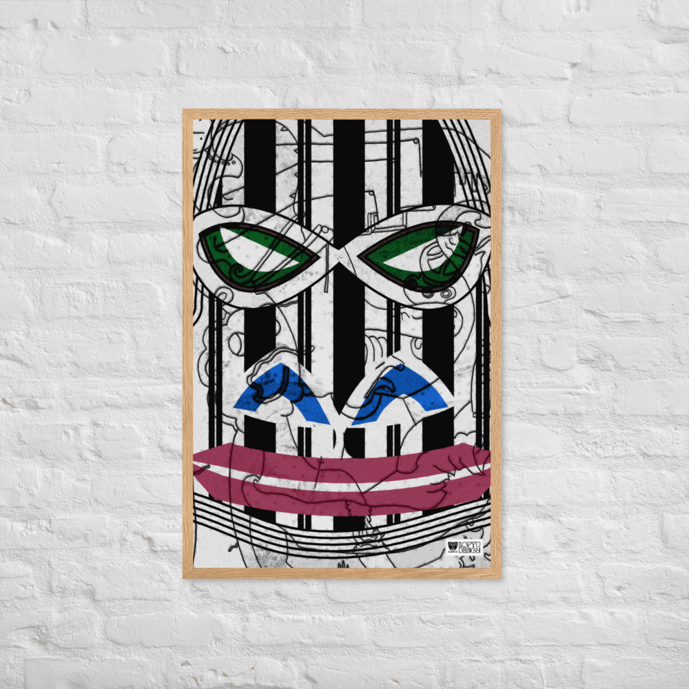 【フレーム付き】強化マットポスター・サイケゴリラダダ【CA031-FP027】